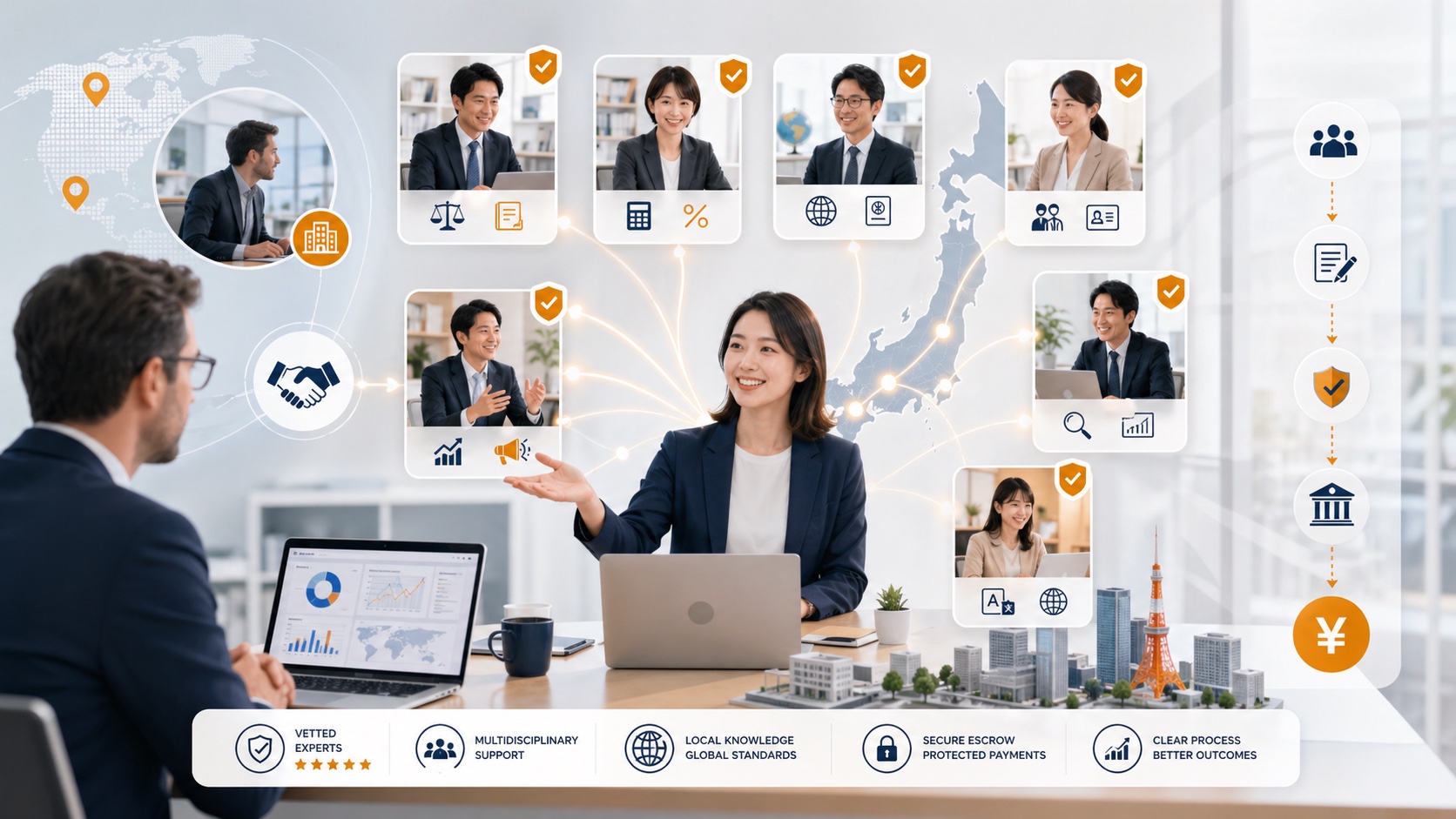 Vetted Japan-side experts connected through JP Expansion Partners